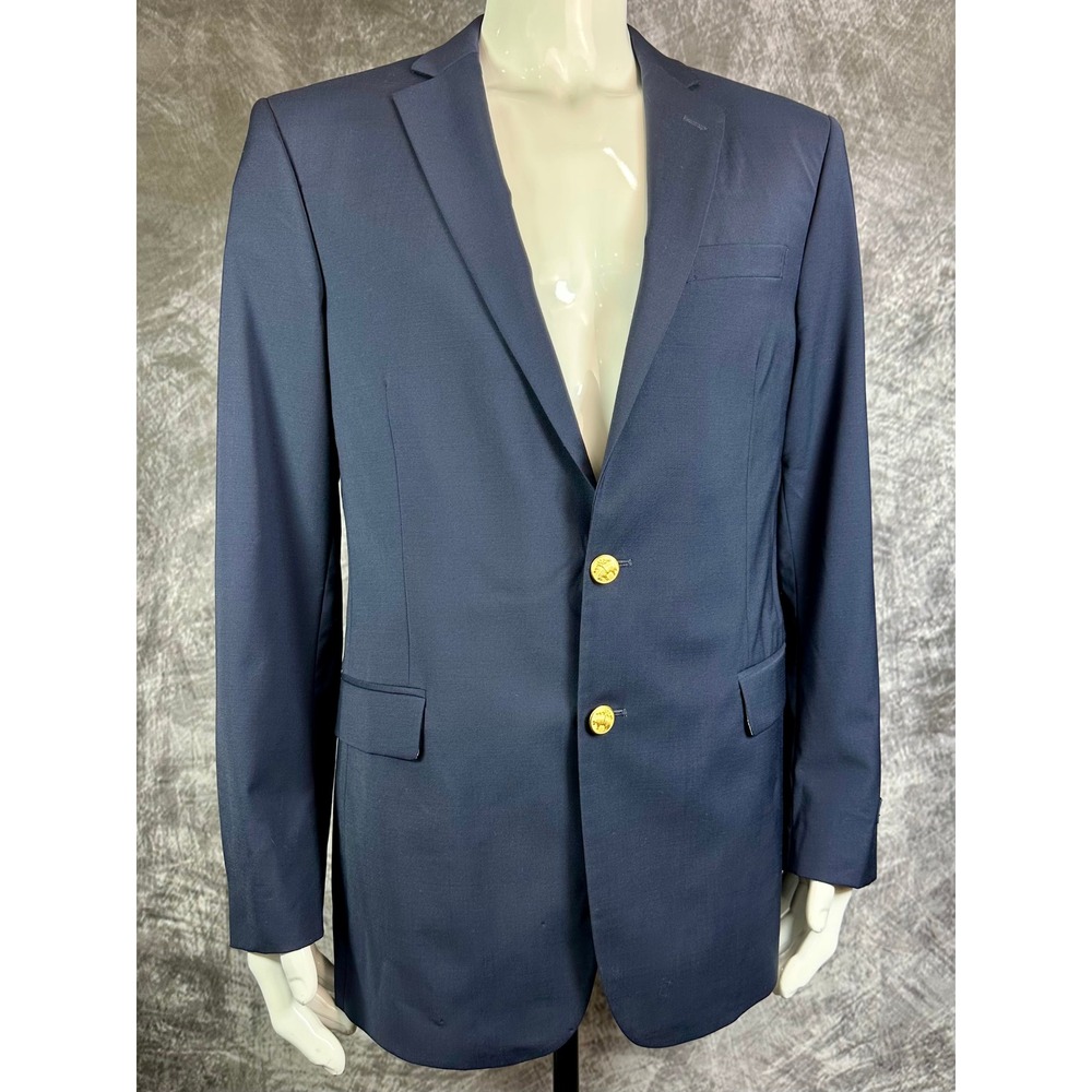NWOT Brooks Brothers Blazer Mens 40L Navy Blue Explorer Regent Fit Gold Buttons